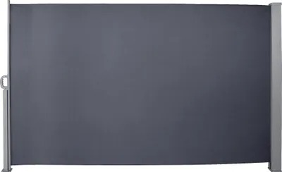 Produktbild von Jiubiaz Seitenmarkise Markisen Ausziehbar 180x300cm Sichtschutz Windschutz Sonnenschutz Seitenrollo Alu Grau