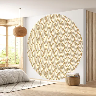 Produktbild von Runde/kreisf?rmige Tapete – Lumaléa – Orientalisches Motiv – Premium-Papier 185 g, abwaschbar – Durchmesser 90 cm