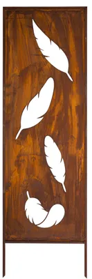 Produktbild von Sichtschutz Metall - 160 cm x 50 cm - Edelrost - Rostoptik Sichtschutz für Garten - Sichtschutzelement - Sichtschutzwand - Gartendekoration Zaun