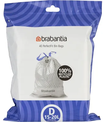 Image de Brabantia 138164 sac poubelle 20 L Blanc 40 pièce(s)