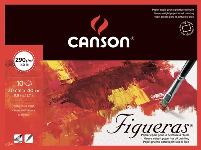 Obrázok produktu pre Canson 200857227 Figueras – Plátno na olejové maľby, 30 x 40 cm, prírodná biela