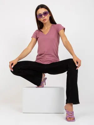 Produktbild von Basic Feel Good Kurzarm-T-Shirt für Frauen Fryth dunkelpink XS