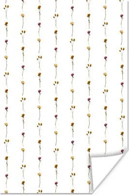 Produktbild von MuchoWow® Poster Blumen - Pastell - Muster 120x180 cm - Kunstposter