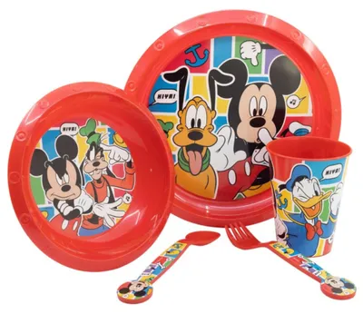Obrázek produktu pro Sada plastového nádobí Mickey Mouse 5dílná plastová sada pro děti