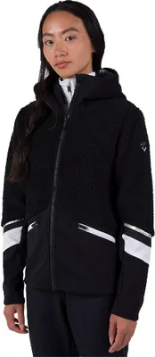 Image de Rossignol Wispile Fleece avec Fermeture Éclair Continue Noir M Femme Noir M