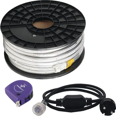 Produktbild von LED'S WORK LED Schlauch Outdoor 25m hohe Leuchtkraft ideal für den Außenbereich Led Lichtschlauch 188W ideal für die Baustelle, mit 20000 Lumen, 5000k Lichtband inklusive 230V Stromkabel, IP65