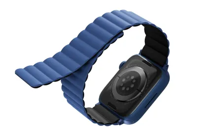 Obrázok produktu pre Uniq Revix, Popruh, Smartwatch, Čierna, Modrá, Apple, Apple Watch 42/41/40mm, Silikón, Nerezová oceľ