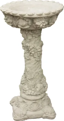 Produktbild von Schöne Traubentränke aus Steinguss perfekt für den Garten die Terrasse oder den Vorgarten ist Frostfest Witterungsbeständig und Neu 88cm H, SU-2212