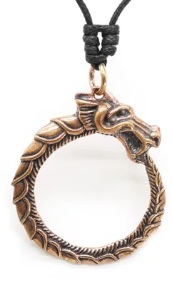 Obrázok produktu pre Drak striebro Midgard had prívesok šperky bronz stredoveký