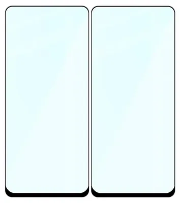 Produktbild von 2x Gehärtetes Glas für Galaxy XCover 7 Pro / 6 Pro, Bizon Glass Edge Duo, Schwarzer Rahmen