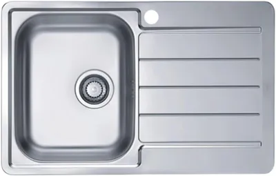 Produktbild von VBChome Edelstahlspüle 79 x 50 cm Satinstruktur Einbauspüle Spülbecken mit Hahnloch Abtropffläche Rechts Ablaufgarnitur Camping Küchenspüle