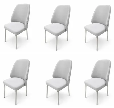 Produktbild von Stühle Stil modern grau bequem praktisch Esszimmer weich, KI-generiertes Bild