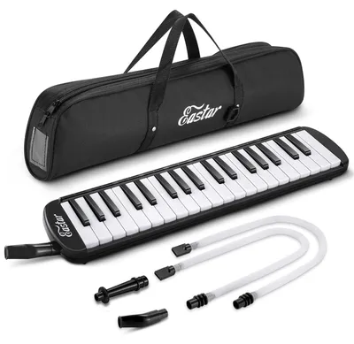 Immagine prodotto di Melodica soprano - 37 tasti - Nero - Con borsa, tubi e bocchini