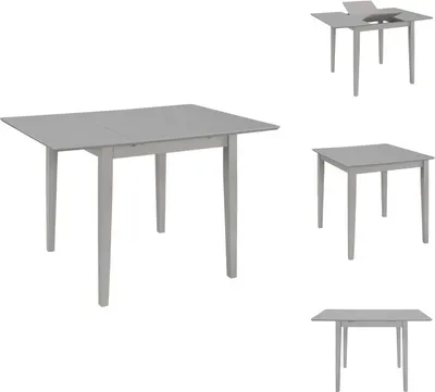 Immagine prodotto di vidaXL Tavolo da pranzo allungabile grigio (80-120)x80x74 cm MDF - Tavoli da pranzo