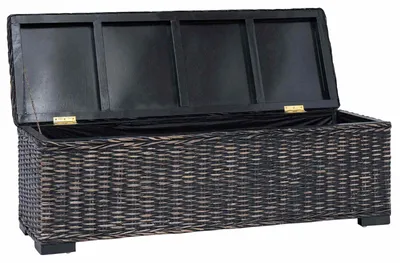 Produktbild von Eleganten-Stil Aufbewahrungsbox mit Speicher ,Modernes Design,für Wohnzimmer, Schlafzimmer,Schwarz 110x35x45 cm - Sitzbänke - Möbel26