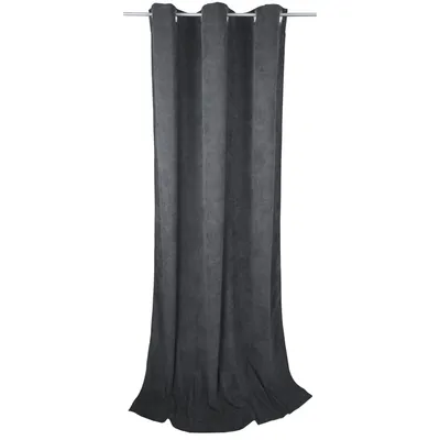 Obrázek produktu pro TOM TAILOR Neprůhledný závěs s očky CASUAL CORD antracit 140 x 245 cm