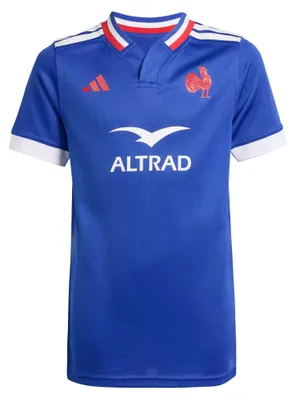 Image de Maillot de rugby pour enfants, réplique du maillot domicile de l'équipe d'Allemagne, Adidas, couleur bleu, taille 14/15 ans