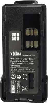Produktbild von vhbw Akku Ersatz für Motorola PMNN4491AR, PMNN4418AR, PMNN4418, PMNN4417 für Funkgerät, Walkie Talkie (2600 mAh, 7,4 V, Li-Ion) + Gürtelclip