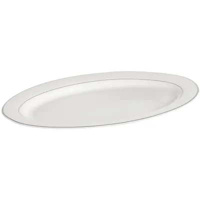 Image de AMBITION Aura Silver 35,5 x 25 cm - plat en porcelaine / plat en porcelaine