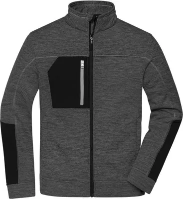 Produktbild von Men's Structure Fleece Jacket black-melange/black/silver, Gr. L