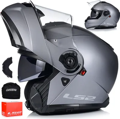 Immagine prodotto di Casco modulare LS2 FF908 STROBE II Solid Matt Titanium taglia XS
