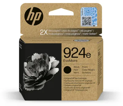 Produktbild von HP 924e EvoMore Schwarz Original Druckerpatrone, Hohe (XL-) Ausbeute, Schwarz, 1 Stück(e), 1000 Seiten, Einzelpackung