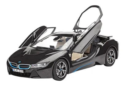 Productafbeelding van Revell BMW i8, model van een luxe auto, modelbouwsset, 1:24, BMW i8, geschikt voor ambitieuze bouwers, 131 onderdelen