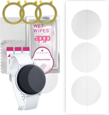 Produktbild von apgo 3 Stück Schutzfolie, klar, kompatibel mit Pacific Blue PC00148 Smartwatch, Hydrogel Displayschutzfolie mit Positionierhilfe, Displayfolie, robust und kratzfest
