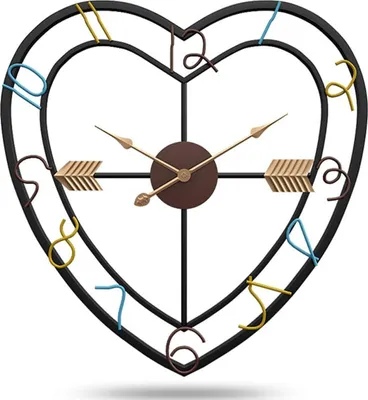 Produktbild von Wanduhr Ultraleise Quarzuhr, herzförmige Heimwanduhr