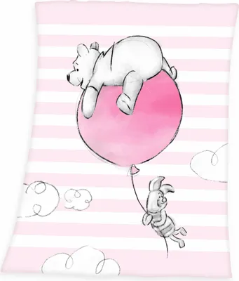 Produktbild von Disney Winnie the Pooh Baby Flauschdecke Schmusedecke 75 x100 cm