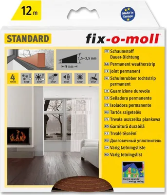 Produktbild von Schaumstoff-Dauer-Dichtung fix-o-moll 12m braun