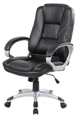 Produktbild von Bürostuhl Dminell, Chefsessel mit Armlehnen, Ergonomischer Bürostuhl, 69x63h105/116 cm, Schwarz