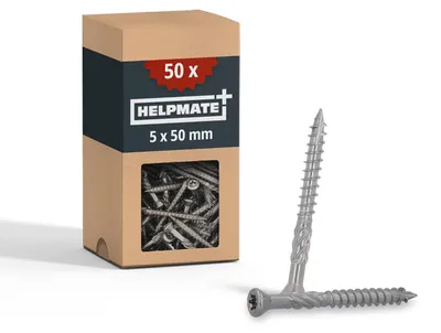 Immagine prodotto di HELPMATE - Viti per terrazze in acciaio inossidabile A2 - Viti per doghe + 2 inserti T25 - Viti per doghe da terrazza per uso esterno (costruzione di terrazze, casette da giardino, strutture in legno da costruzione, ecc.)