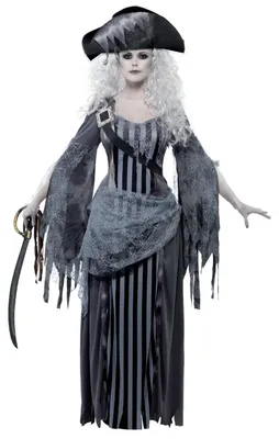 Produktbild von Smiffys, Damen Geisterschiff Prinzessin Kostüm, Kleid und Hut, Größe: S