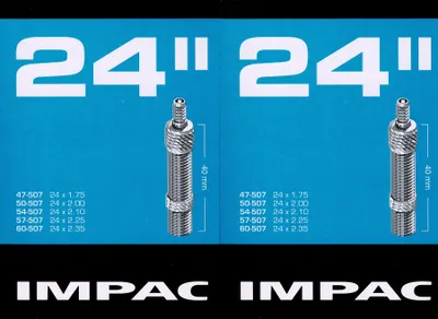 Produktbild von 2x Impac 24 Zoll DV Schlauch Dunlop Blitz Ventil 47 - 60 507