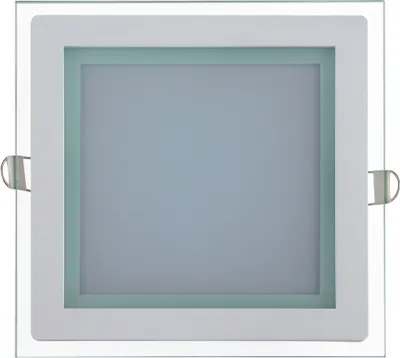Produktbild von LED Panel mit Glas Rahmen Einbaustrahler Deckenleuchte Einbauleuchte Kaltweiss 18 Watt-Eckig 198x198mm