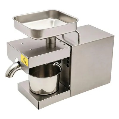 Image de Presse à huile électrique 600W Moulin à huile en acier inoxydable Presse à huile à froid et à chaud pour olives coco colza sésame arachide noix de coco