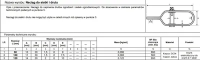 Produktbild von Napinacz Siatki 120Mm Ocynkowany - Napinac 120Z
