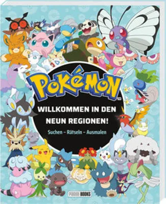 Obrázek produktu pro Pokémon: Willkommen in den neun Regionen! - Suchen - Rätseln - Ausmalen
