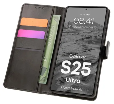 Produktbild von Bizon Case Pocket Samsung Galaxy S25 Ultra schwarz
