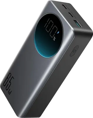 Immagine prodotto di 65W 30000mAh Powerbank a ricarica rapida Display LED PD QC per telefono e laptop - Nero