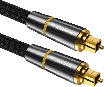 Produktbild von Wozinsky Optisches Audiokabel Digitale Glasfaser Toslink SPDIF Schwarz 2m