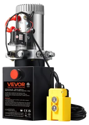 Image de VEVOR Pompe hydraulique Groupe hydraulique 12 V Groupe hydraulique 1600 W, Pompe hydraulique à simple effet Hydraulic Power Pack, 1 Gal Tank Hand Pump Groupe hydraulique, pour ascenseurs, chariots élévateurs, etc.