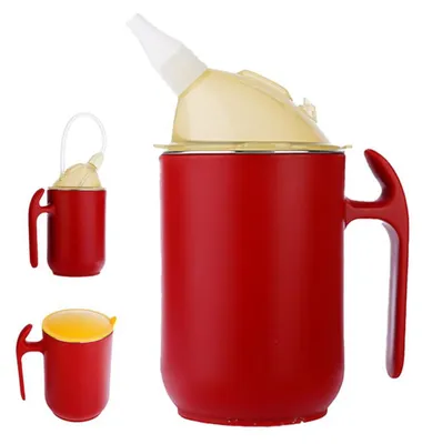 Produktbild von 400ml Pflegebecher, Edelstahl Trinkbecher 3-in-1 – Trinkaufsatz, Strohhalm & normaler Deckel für Senioren
