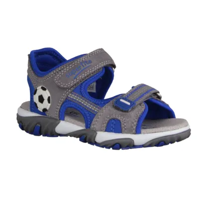 Produktbild von Superfit Mike 00174-44 Kindersandale Jungs, Blau/Grau, Leder, NEU - Kinderschuhe Teens Jungs Gr. 25 - 42, Grau, leder/textil (velour)