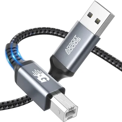 Obrázok produktu pre AdroitGoods Kábel Usb-A na Usb-B - Kábel k tlačiarni - 2 metre - sivý