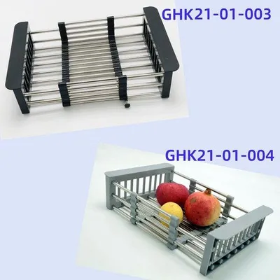 Image de Égouttoir pour évier, égouttoir pour vaisselle, égouttoir de cuisine, supports et étagères, gris, noir