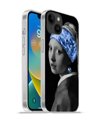 Produktbild von MuchoWow® Handyhülle Schutzhülle Hülle für Apple iPhone 14 Plus - Soft case Mädchen mit einem Perlenohrring - Vermeer - Blau Silikon Softcase Handy Hülle - Abbildung