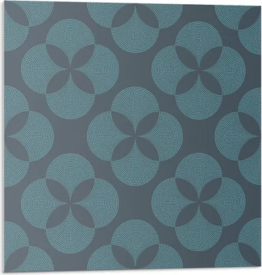 Produktbild von Blumenmuster Mit Kreisen – Selbstklebende Fliesen – Wandverkleidung – Wandpaneel – PVC Fliesen – Vinylflisen – PCV Flisen – Selbstklebend – Wanddeko – 9 Stück 30 x 30 cm