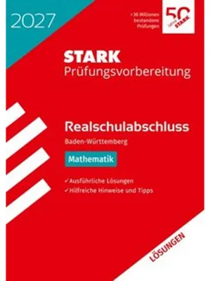 Produktbild von STARK Lösungen zu Mathematik - Realschulabschluss 2027 BW - Prüfungsvorbereitung inkl. Basistraining